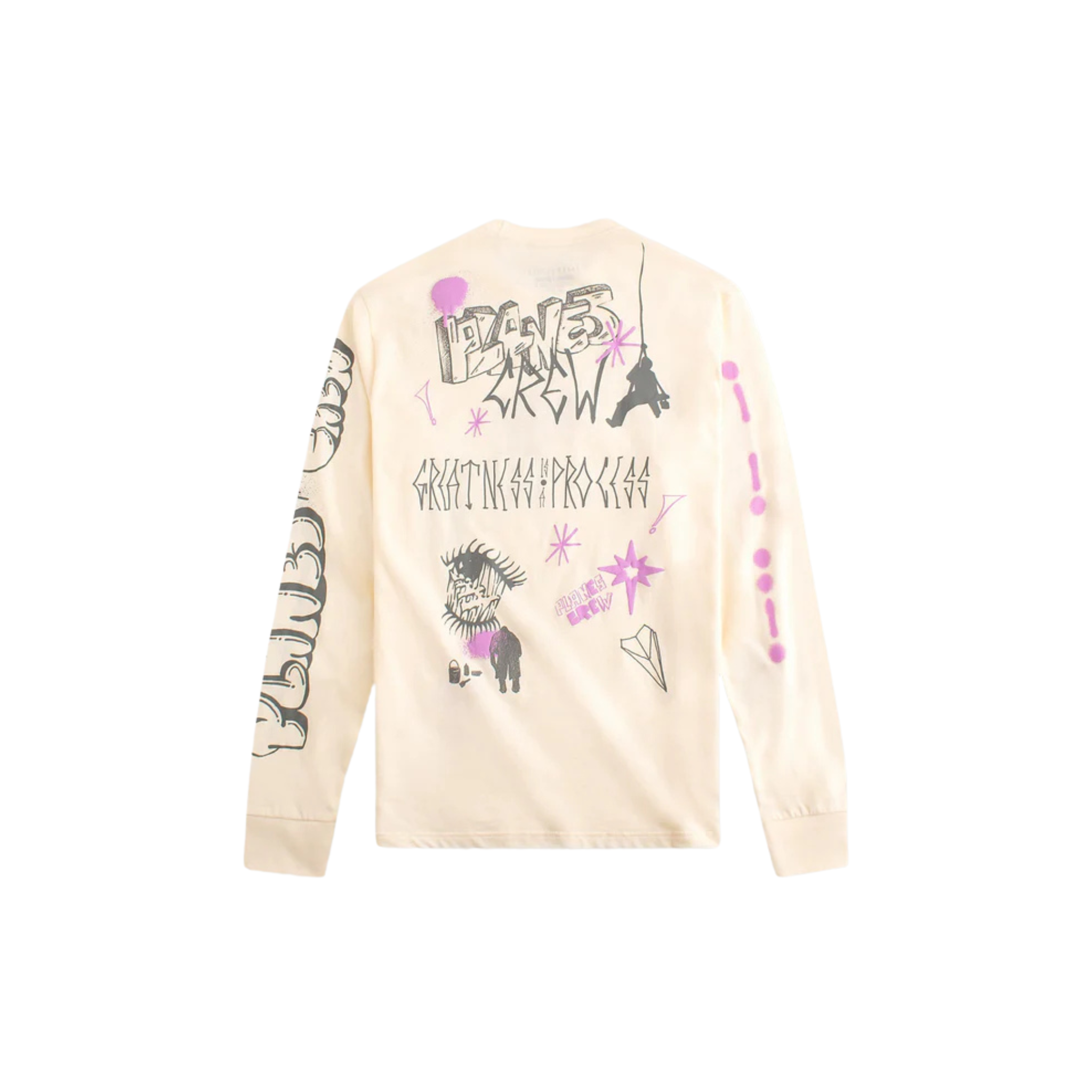 Paper Planes Team Work Long Sleeve Tee (Cream)