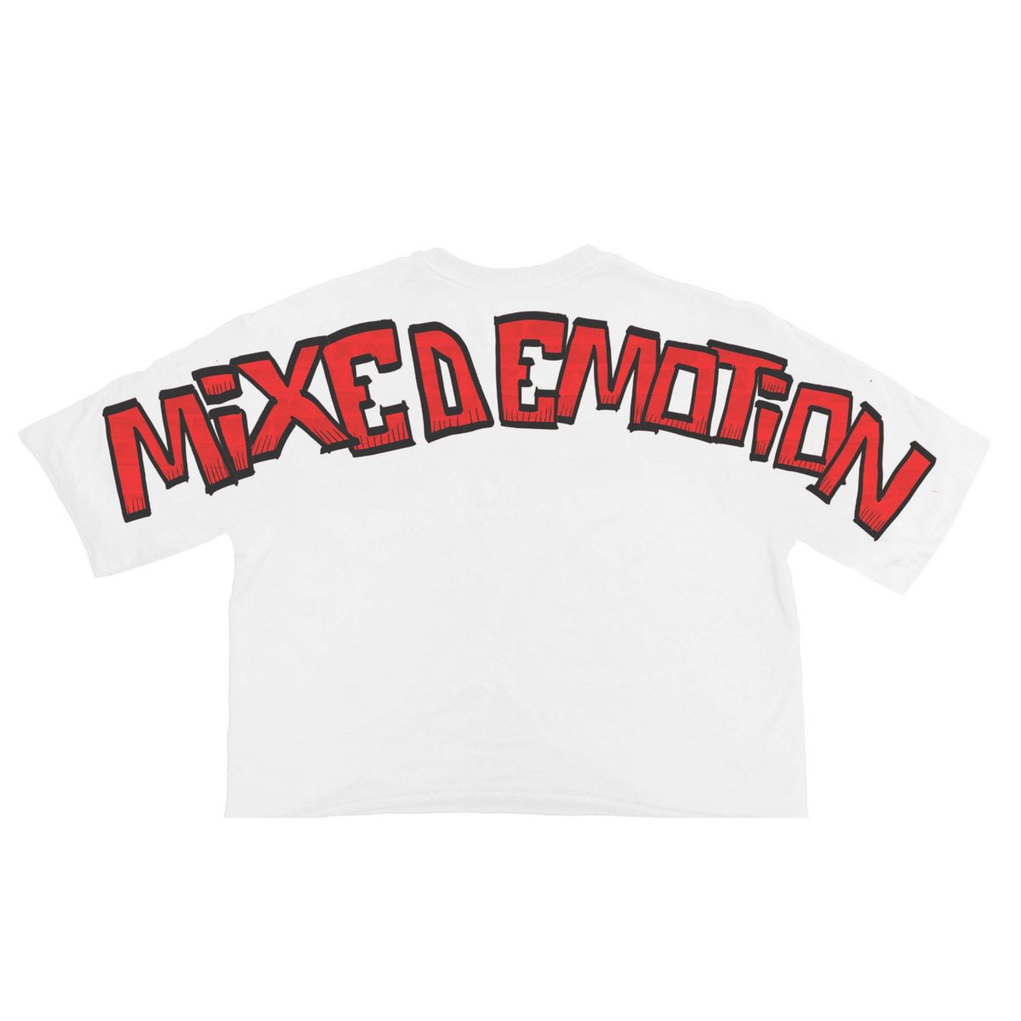 Mixed Emotion "Monster" Cropped Tee (White)