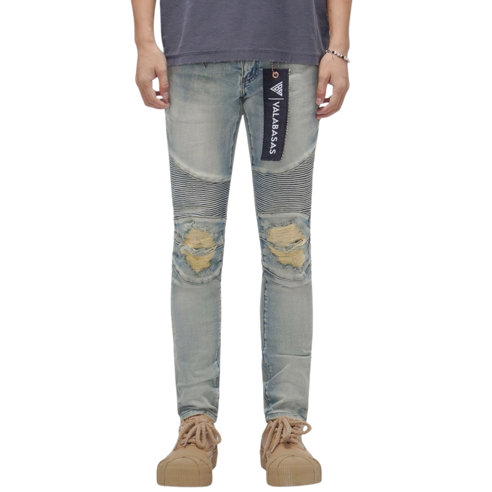 VALABASAS "Mr.Biker" Skinny Jeans (Lt. Wash)