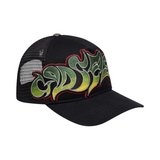 Godspeed GS Neo Trucker Hat (Black/Yellow/Red)