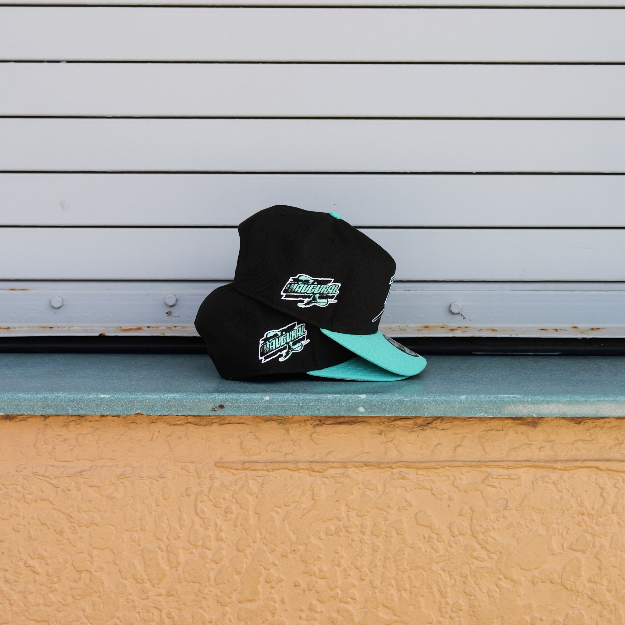 New Era Tampa Bay Devil Rays 1998 Inaugural Season 9FIFTY A-Frame Snapback-(Black/Aqua) - New Era