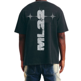 Memory Lane "SKULL WIRE" Tee - Rhinestones (Black)