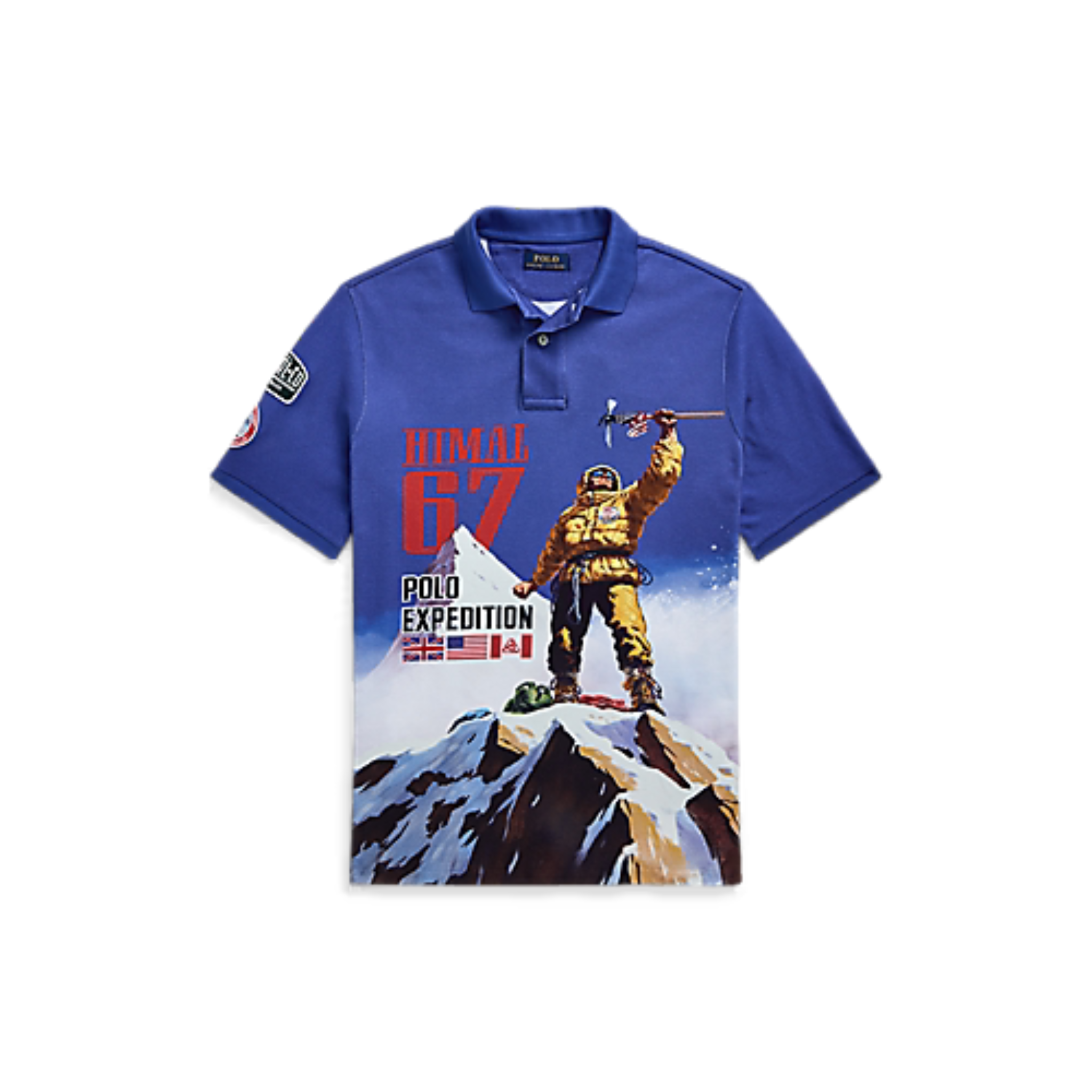 Polo Ralph Lauren Classic Fit Mesh Graphic Polo Shirt (Sapphire Star)