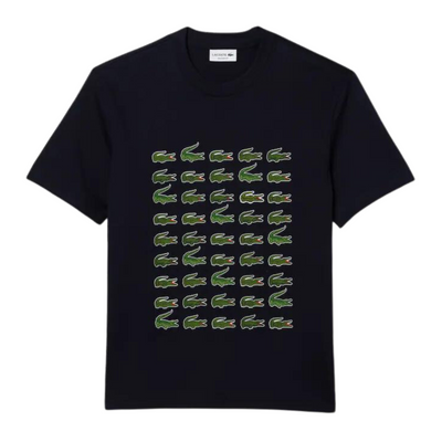 Lacoste Relaxed Fit Iconic Print T-Shirt (Navy)