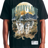 Memory Lane "RUNNING WOLVES" TEE-VINTAGE BLACK