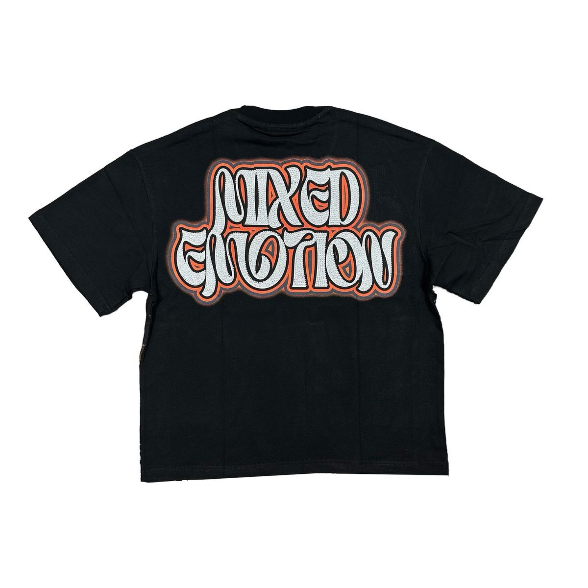 Mixed Emotion "Twin" Rhinestone Tee (Black)