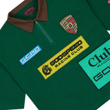 Godspeed "Grc" Quarter Zip Short Sleeve Polo (Green Brown)