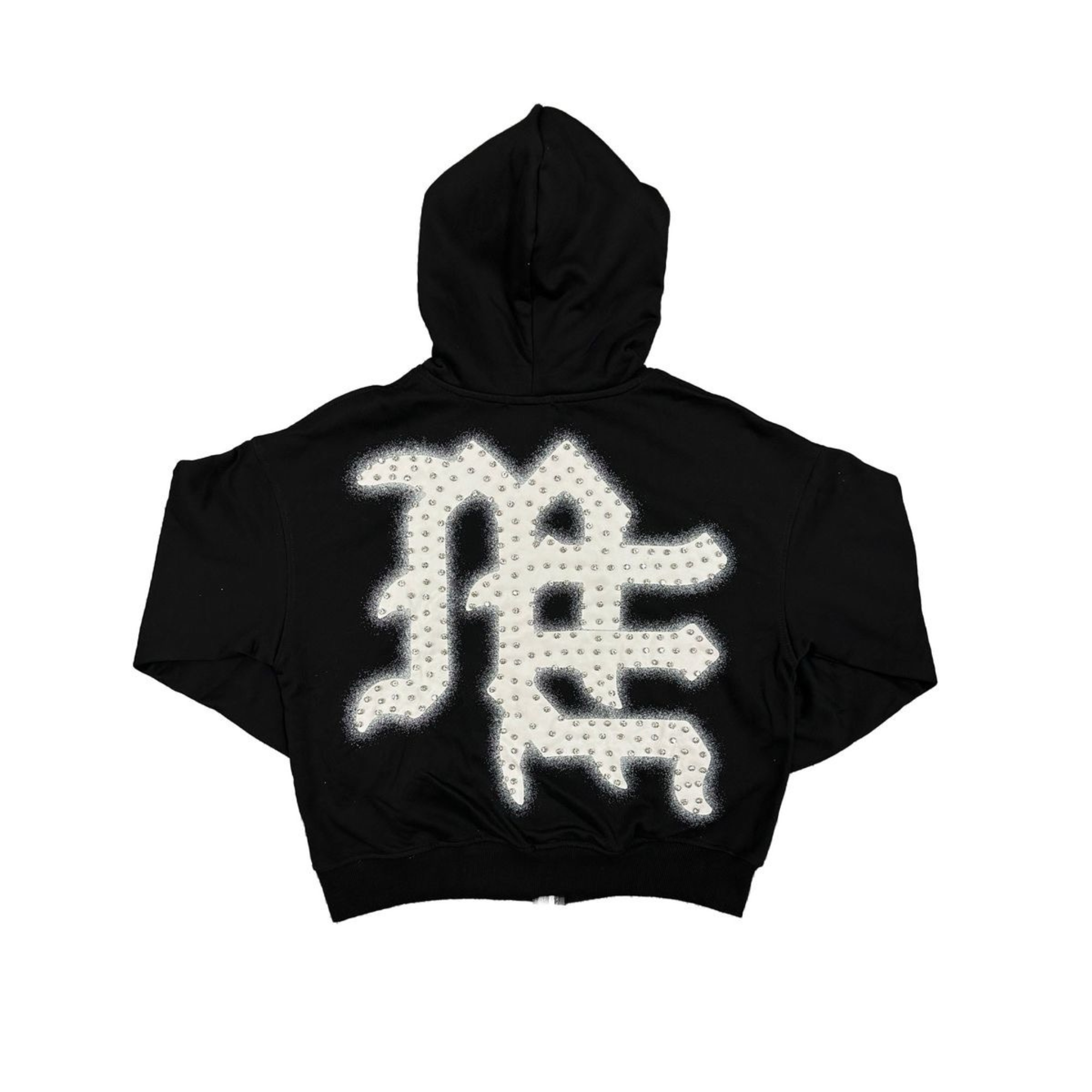Mixed Emotion "Black End" Rhinestone Hoodie (Black)