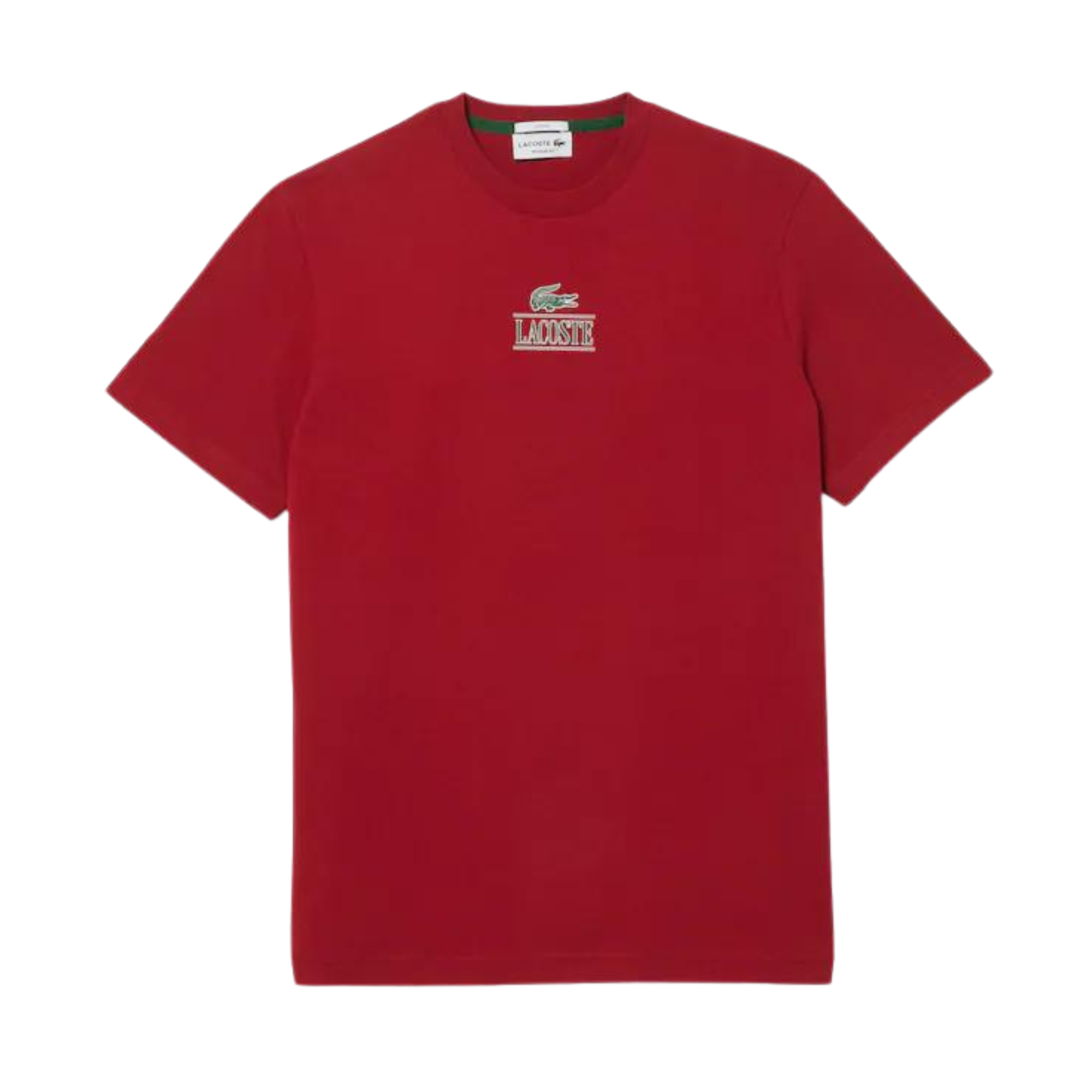 Lacoste Regular Fit Cotton Jersey Branded T-shirt (Bordeaux) - Lacoste