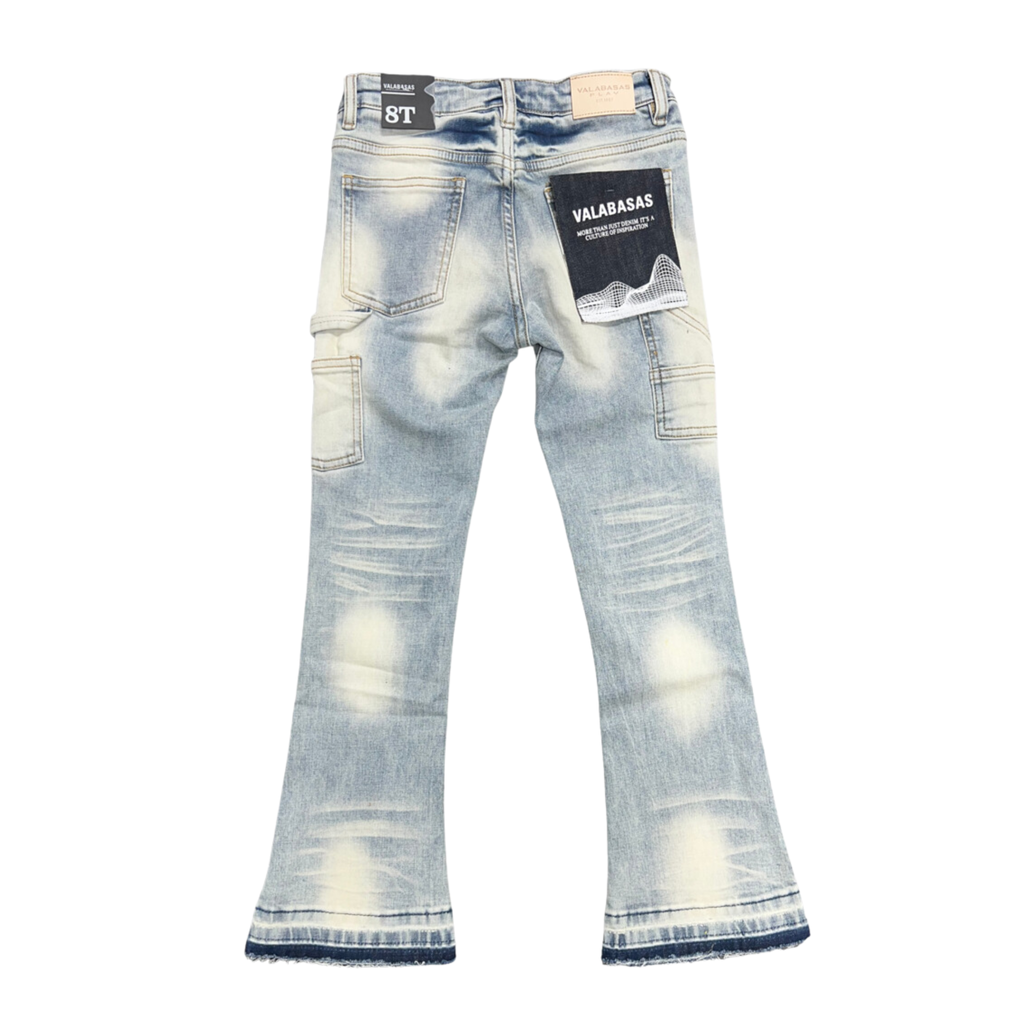 Kids Valabasas 'VPLAY JR.EXTENDO" Stacked Jeans (Light Blue)