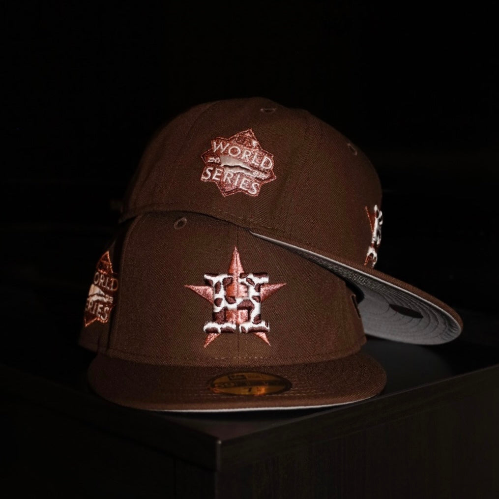 New Era Houston Astros 2022 World Series Side Patch Fitted (Walnut)