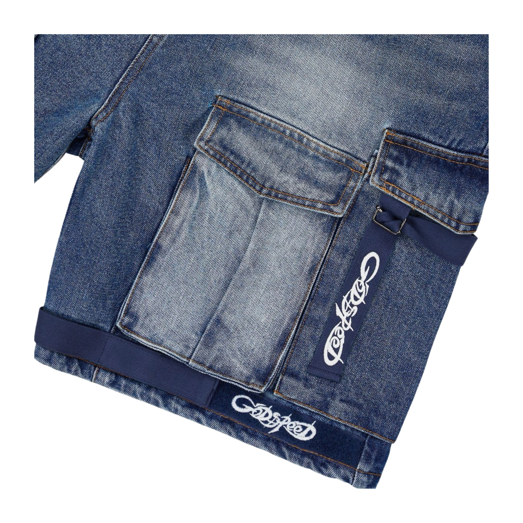 Godspeed "Utility" Denim Shorts (Blue)