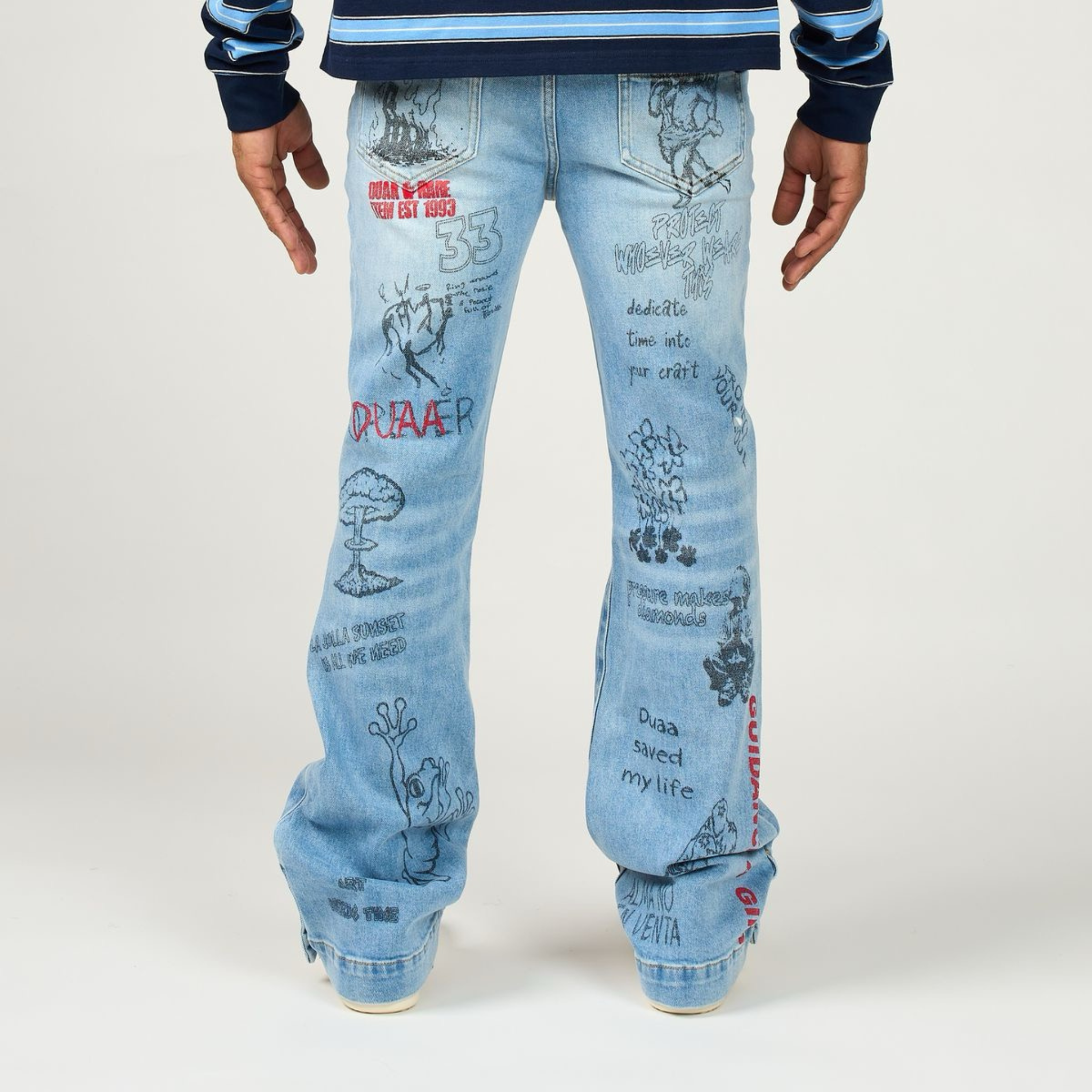 DUAA "Heart Control" Blue Denim - DUAA