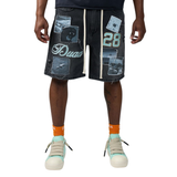 DUAA "MOVIE" Denim Shorts (Black Wash)