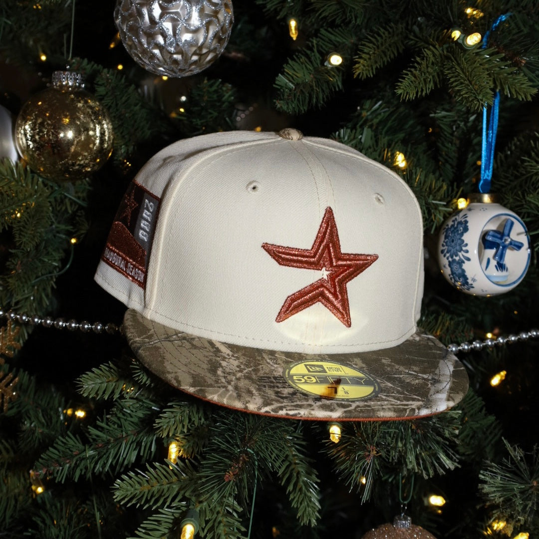 New Era Houston Astros 2000 Inaugural Season Side Patch Fitted (Off White/Real Tree)