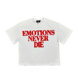 Mixed Emotion "Red End’" Rhinestone Tee (White)