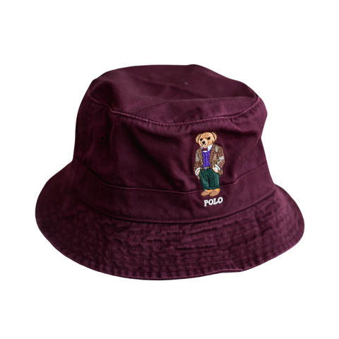 Polo Ralph Lauren Bear Bucket Hat (Burgundy) - Polo Ralph Lauren