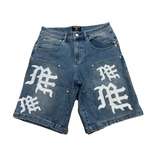 Mixed Emotion Jean Shorts (Blue)