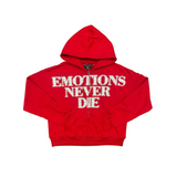 Mixed Emotion "Red End" Rhinestone Hoodie (Red)