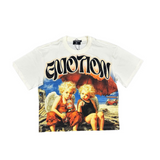 Mixed Emotion "Twin" Rhinestone Tee (White)