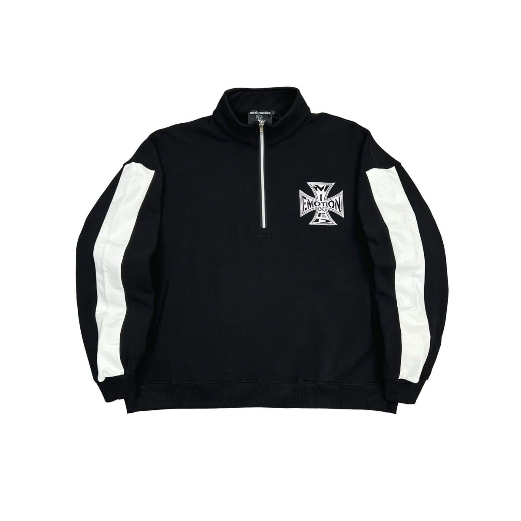 Mixed Emotion “Quarter” Zip Jacket (Black) - Mixed Emotion