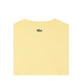 Lacoste Signature Print Cotton T-Shirt (Pastel Yellow)