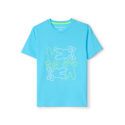 Kids Psycho Bunny Rodman Graphic Tee (Aquarius) - Psycho Bunny