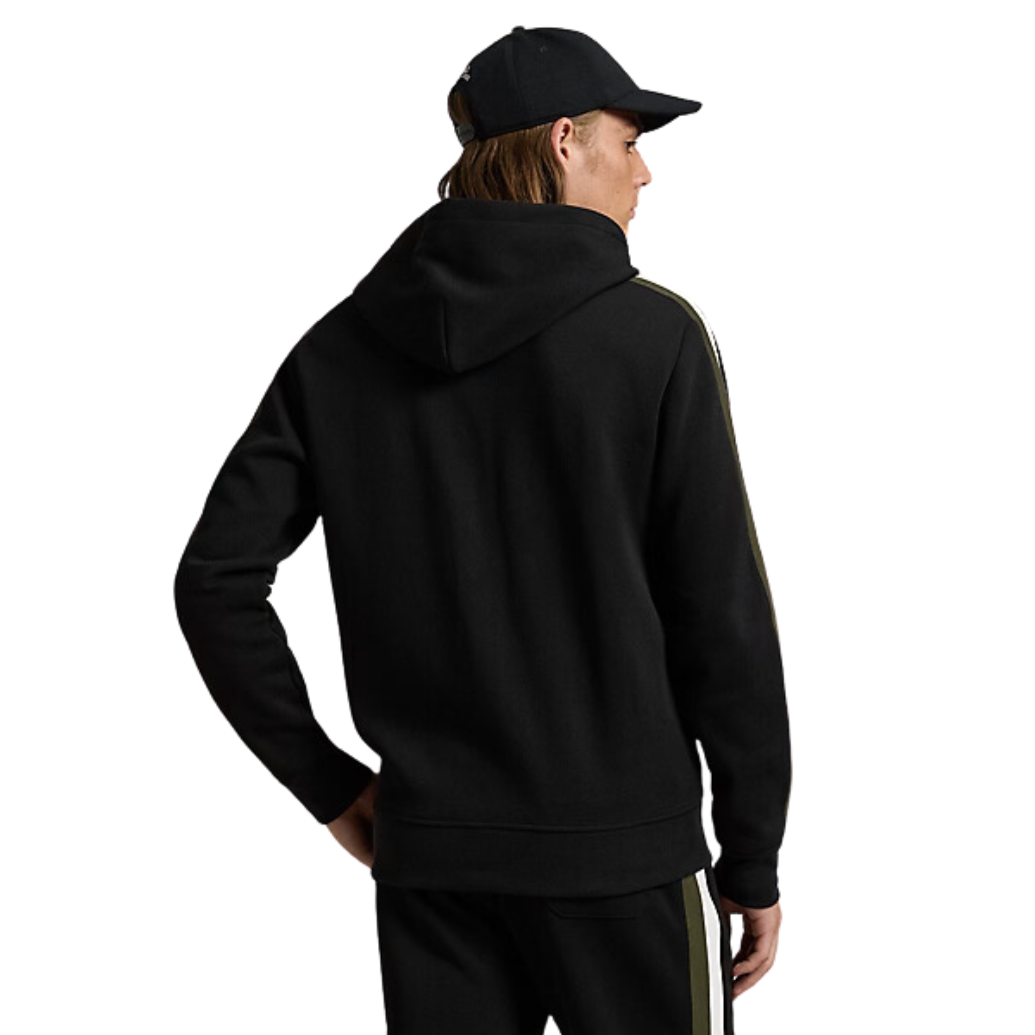 Polo Ralph Lauren Double Knit Full-Zip Hoodie (Black/White)