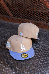 New Era Los Angeles Dodgers Stadium 50th Anniversary Pink UV (Camel/Lavender) 59Fifty Fitted