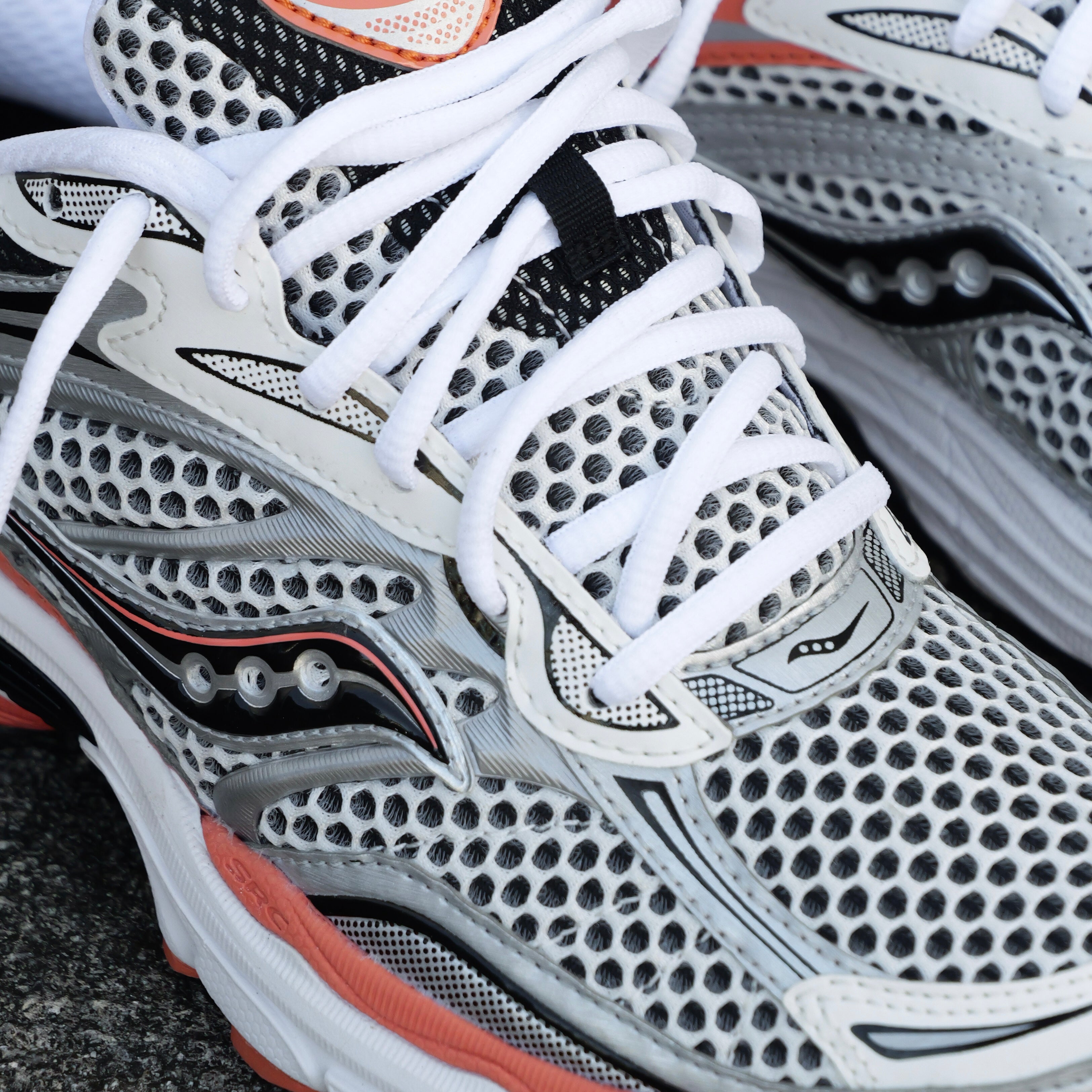 Mens Saucony ProGrid Omni 9 (Silver/Orange)
