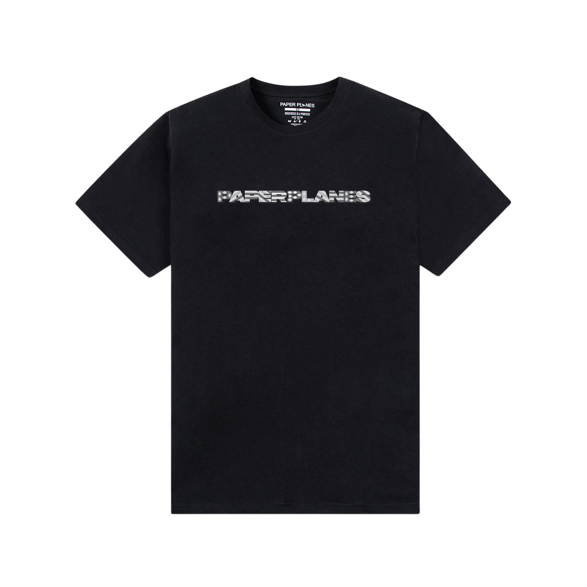 Paper Planes Diamond and Stripes Tee (Black)