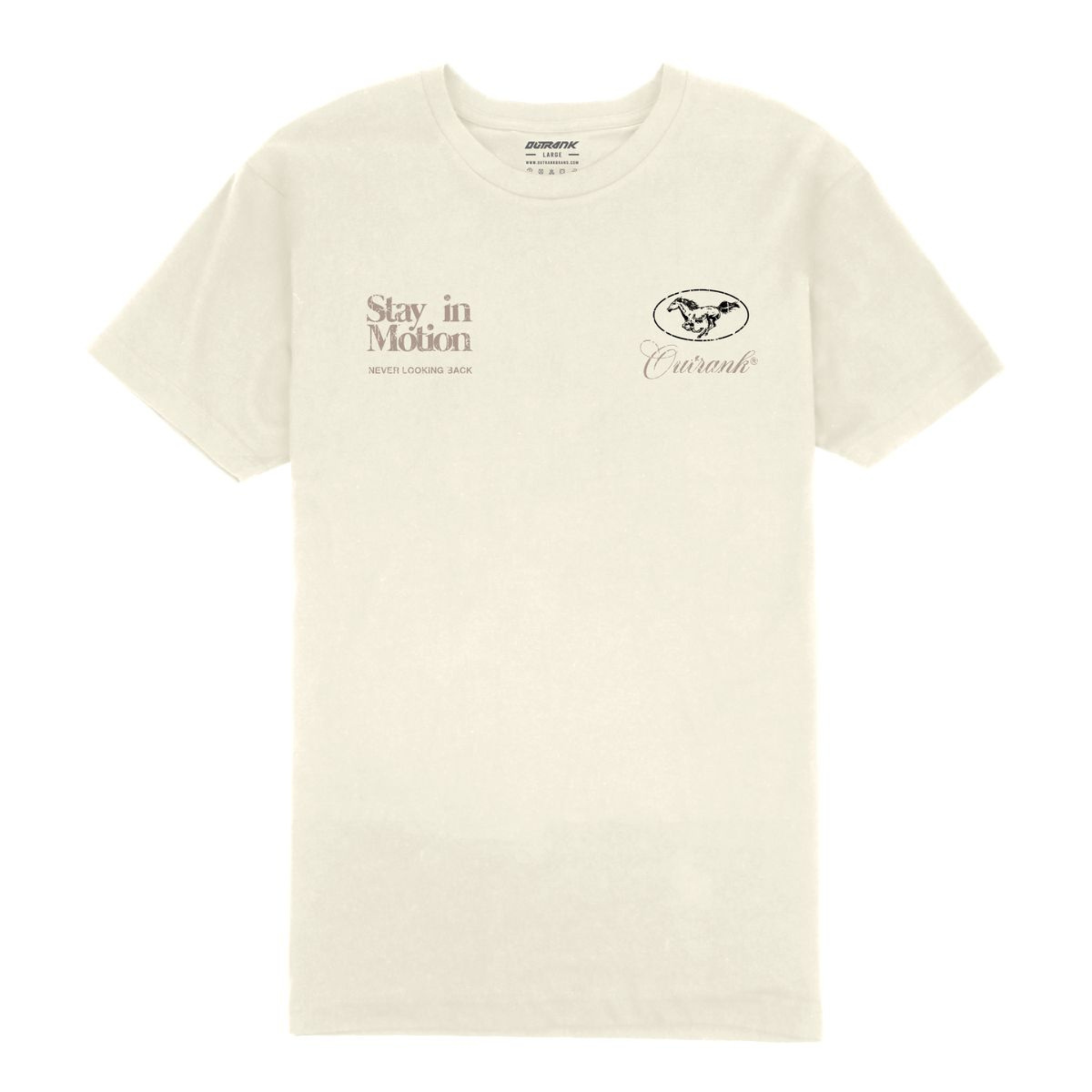 Outrank "Stay In Motion" Tee (Vintage White)