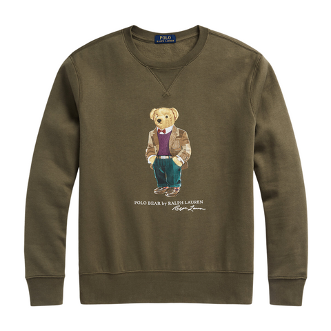 Polo Ralph Lauren Bear Fleece Sweatshirt (Olive) - Polo Ralph Lauren