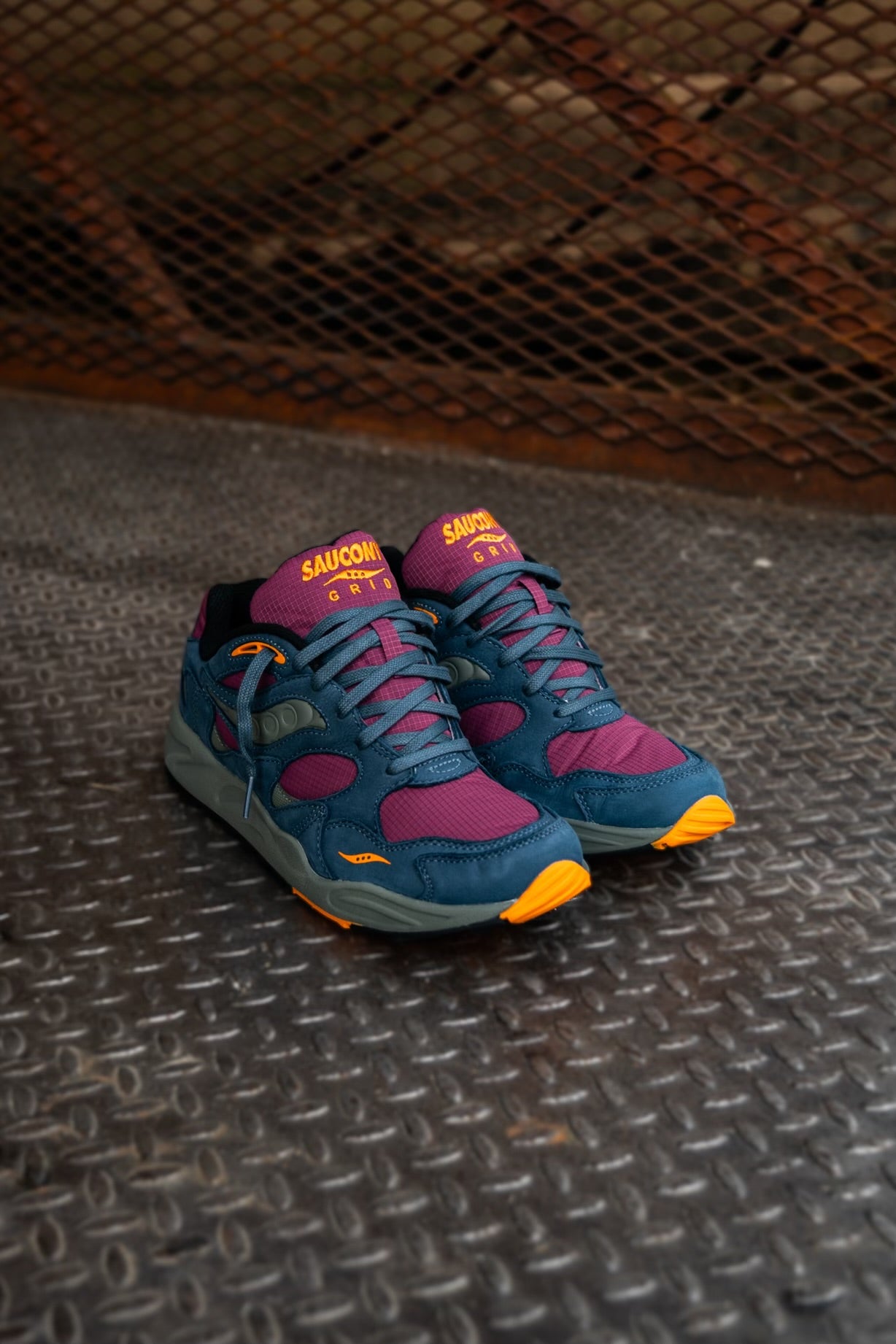 Mens Saucony Grid Shadow 2 Premium (Purple/Blue)