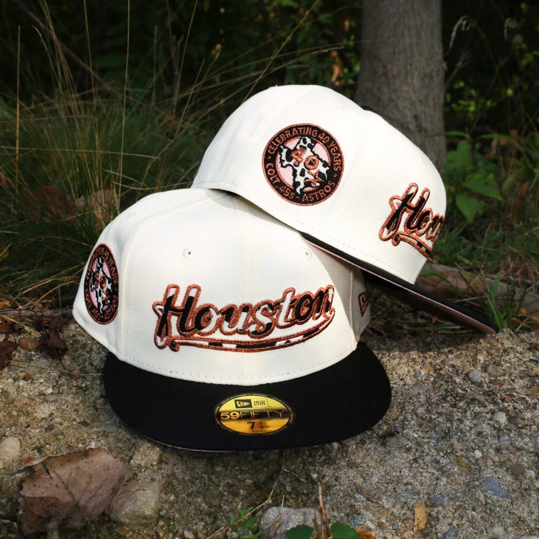 New Era Houston Astros 40th Anniversary Side Patch Pink UV 59Fifty Fitted (Chrome/Black)
