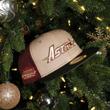 New Era Houston Astros Astrodome The Original Side Patch Fitted (Khaki/Maroon/Black)