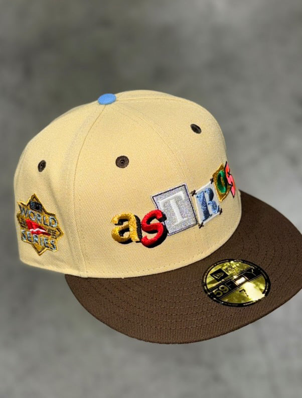 New Era Houston Astros 2022 World Series Sky UV (Vegas Gold/Brown) 59Fifty Fitted