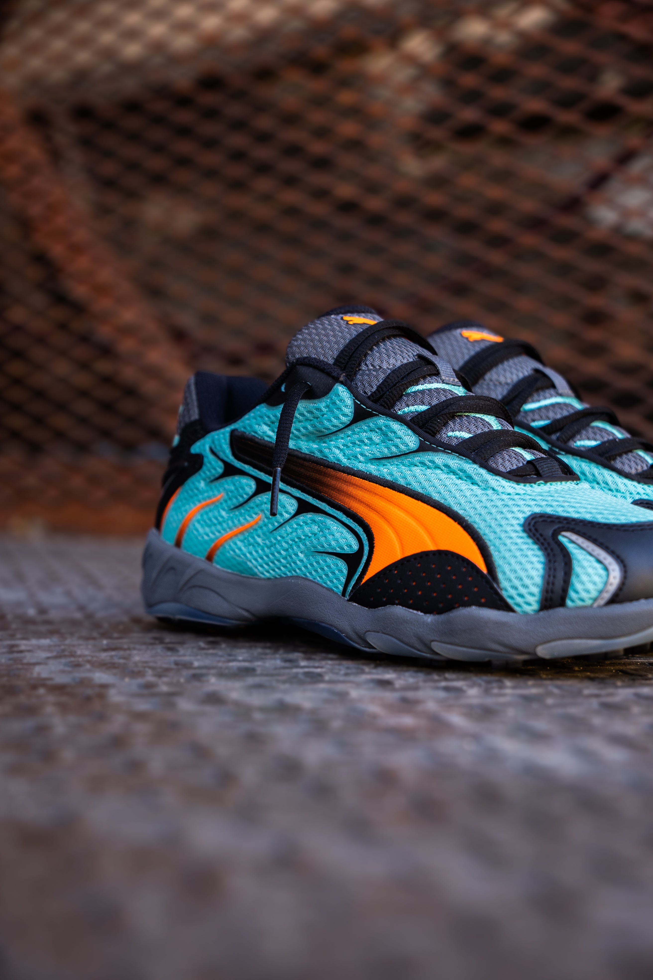 Mens Puma Inhale (Aquatic/Orange Glo)