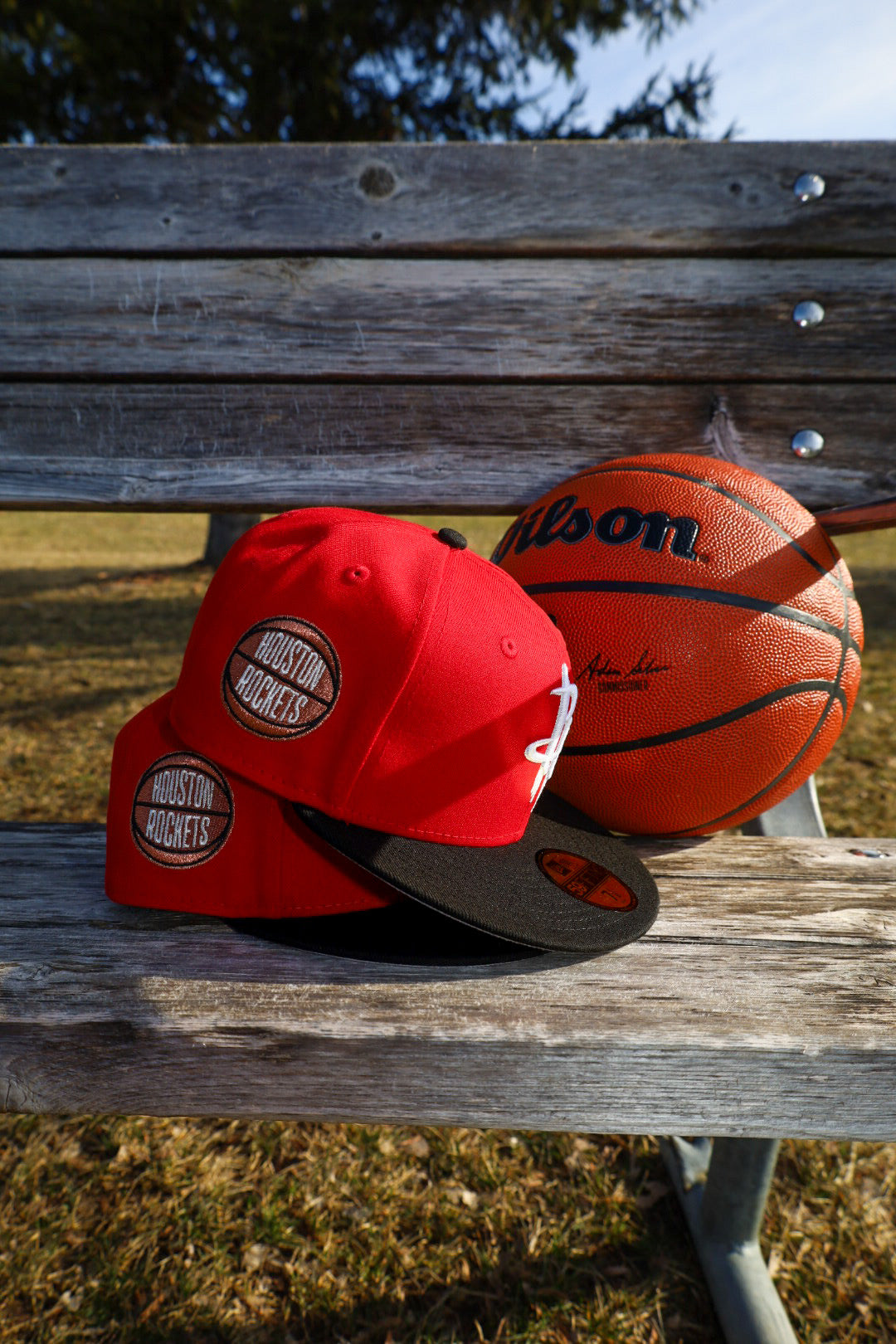 New Era Houston Rockets Grey UV 59Fifty Fitted (Red/Black) - ST New Era