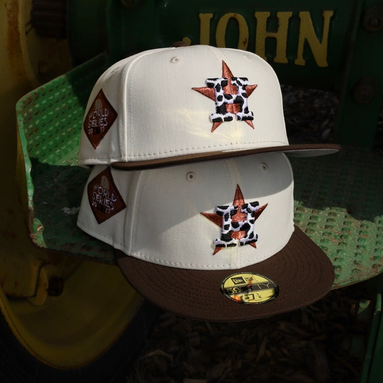 New Era Houston Astros 2017 World Series Side Patch Fitted (Off White)