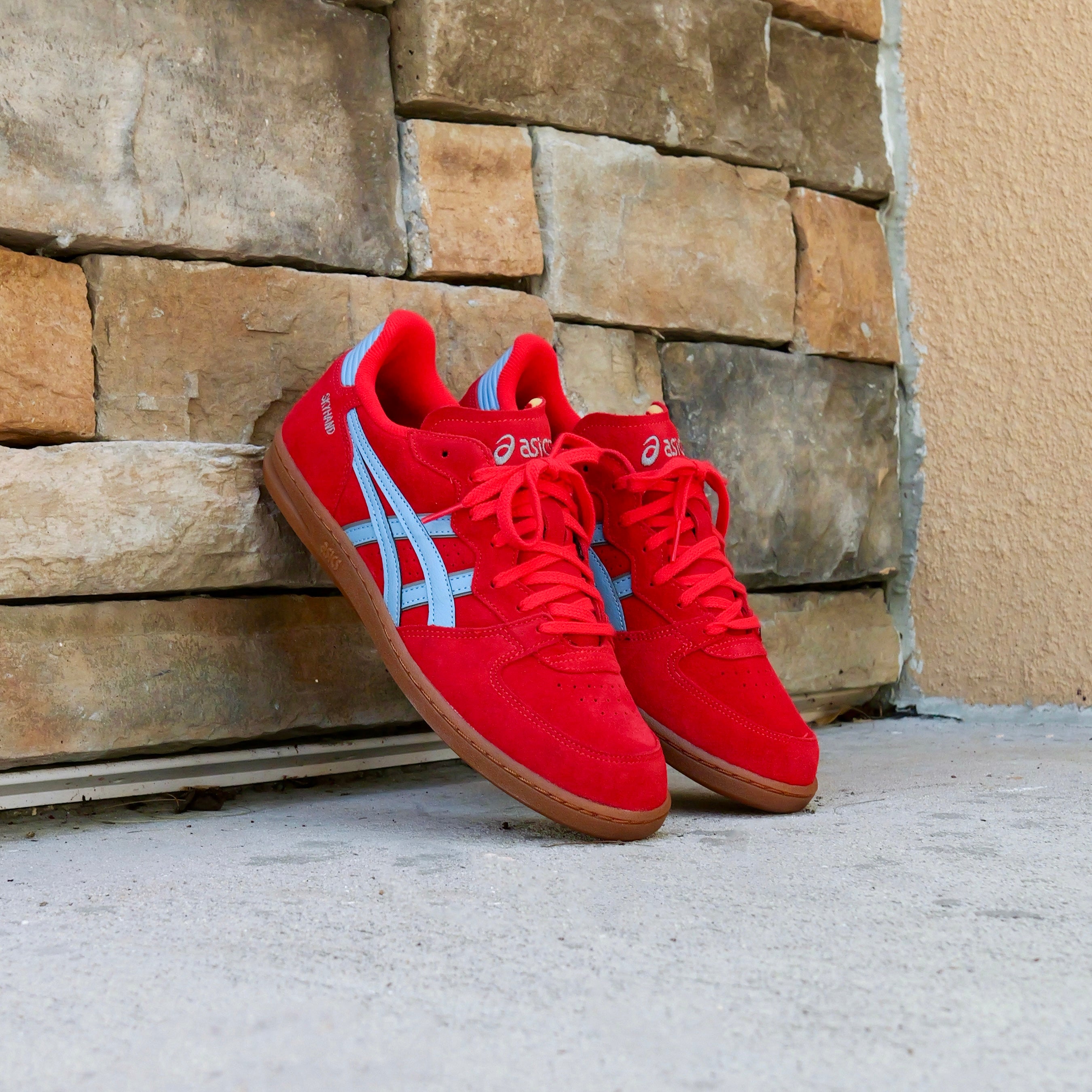 Mens Asics Skyhand OG (Electric Red/Harbor Blue) - Asics