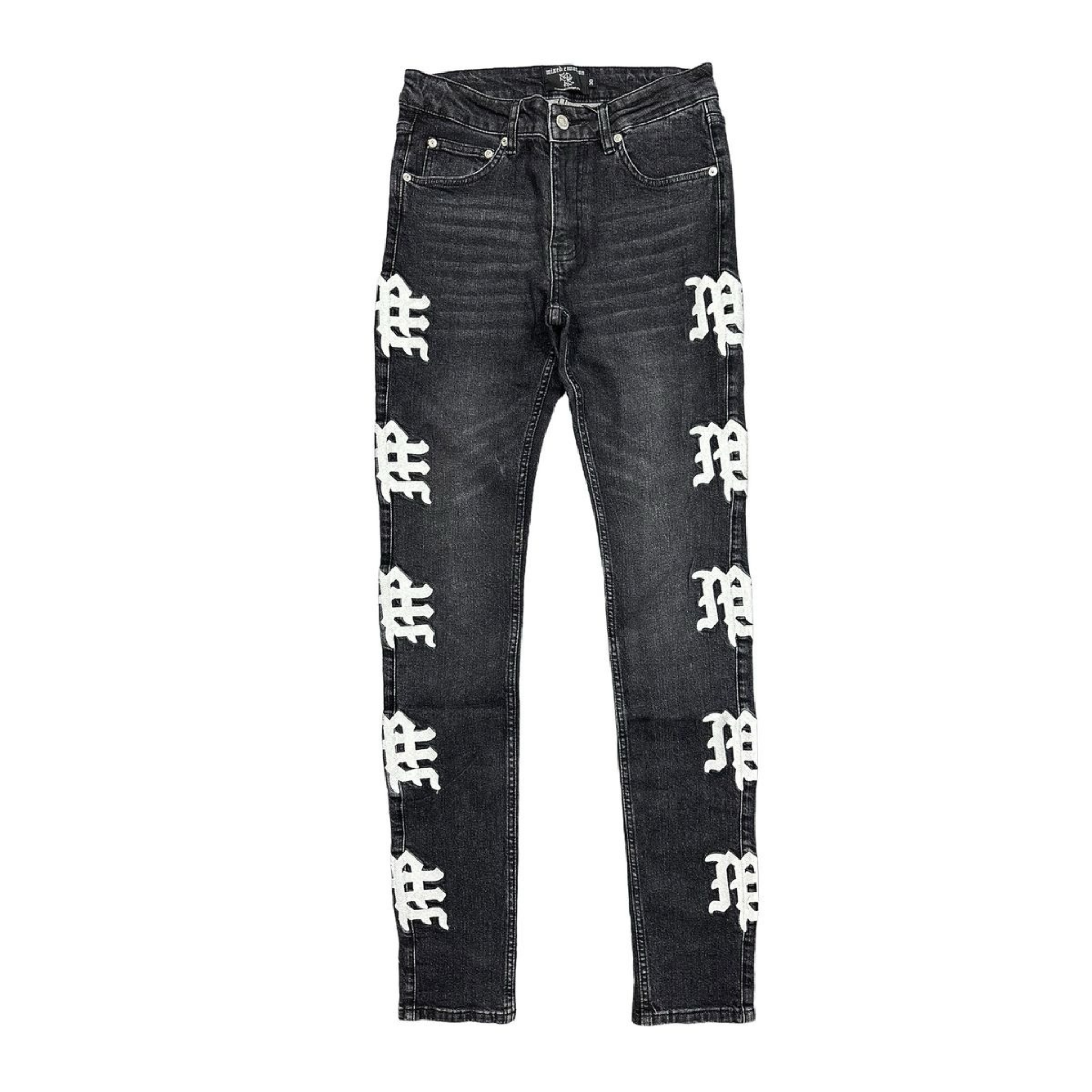 Mixed Emotion "Monogram" Denim Black Wash