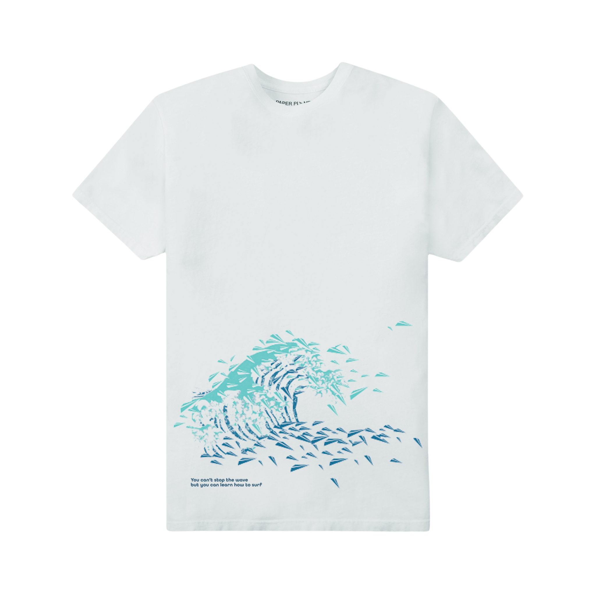 Paper Plane Waves Tee (Barely Blue) - Paper Plane