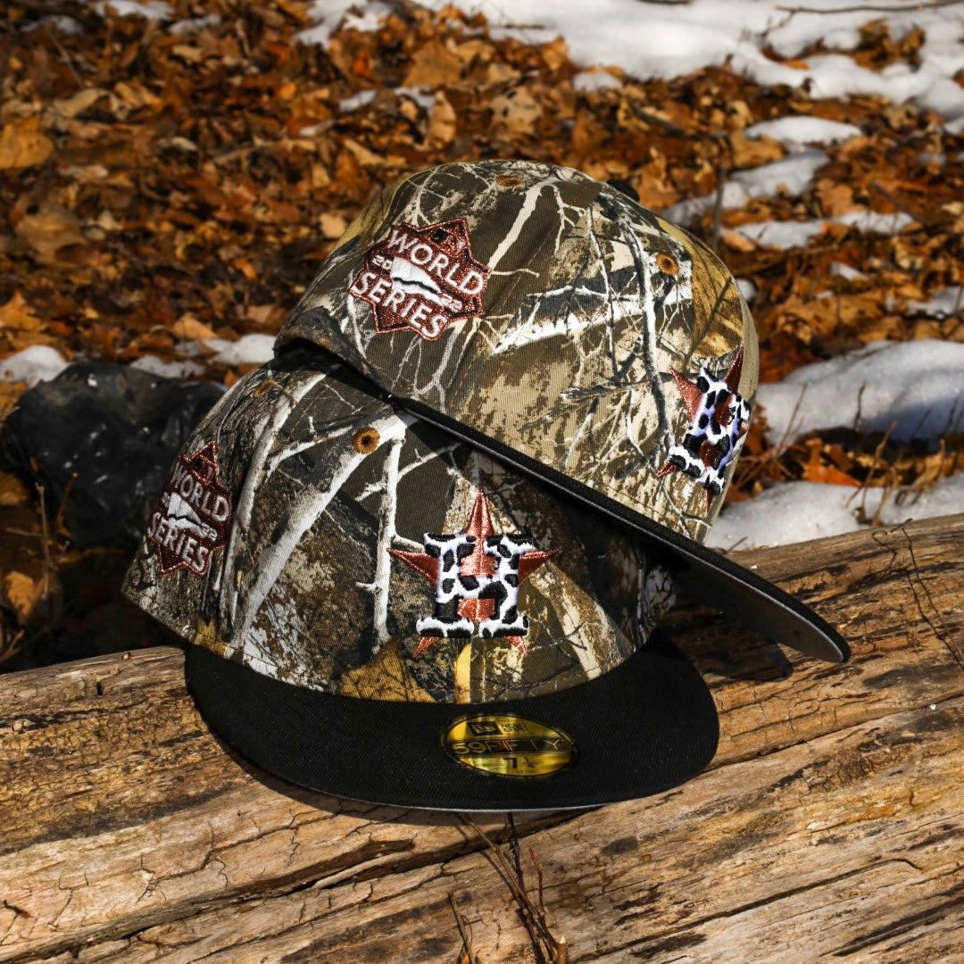 New Era Houston Astros 2022 World Series Side Patch Fitted (Real Tree Camo/Black) - New Era