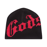 Godspeed OG Logo Studded Beanie (BOOM) (Black/Red)