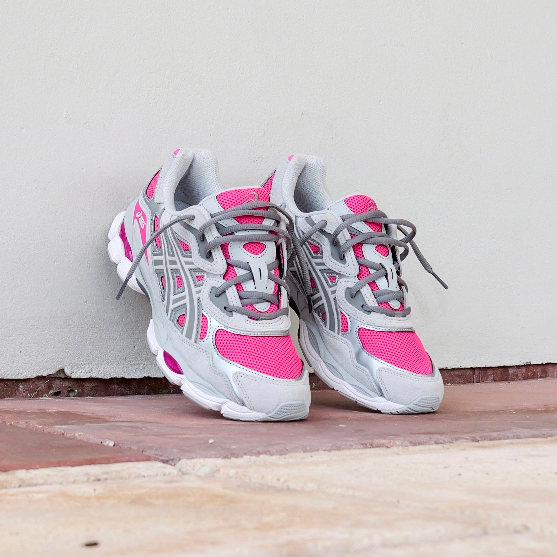 Mens Asics Gel-NYC (Pink Glo/Concrete)
