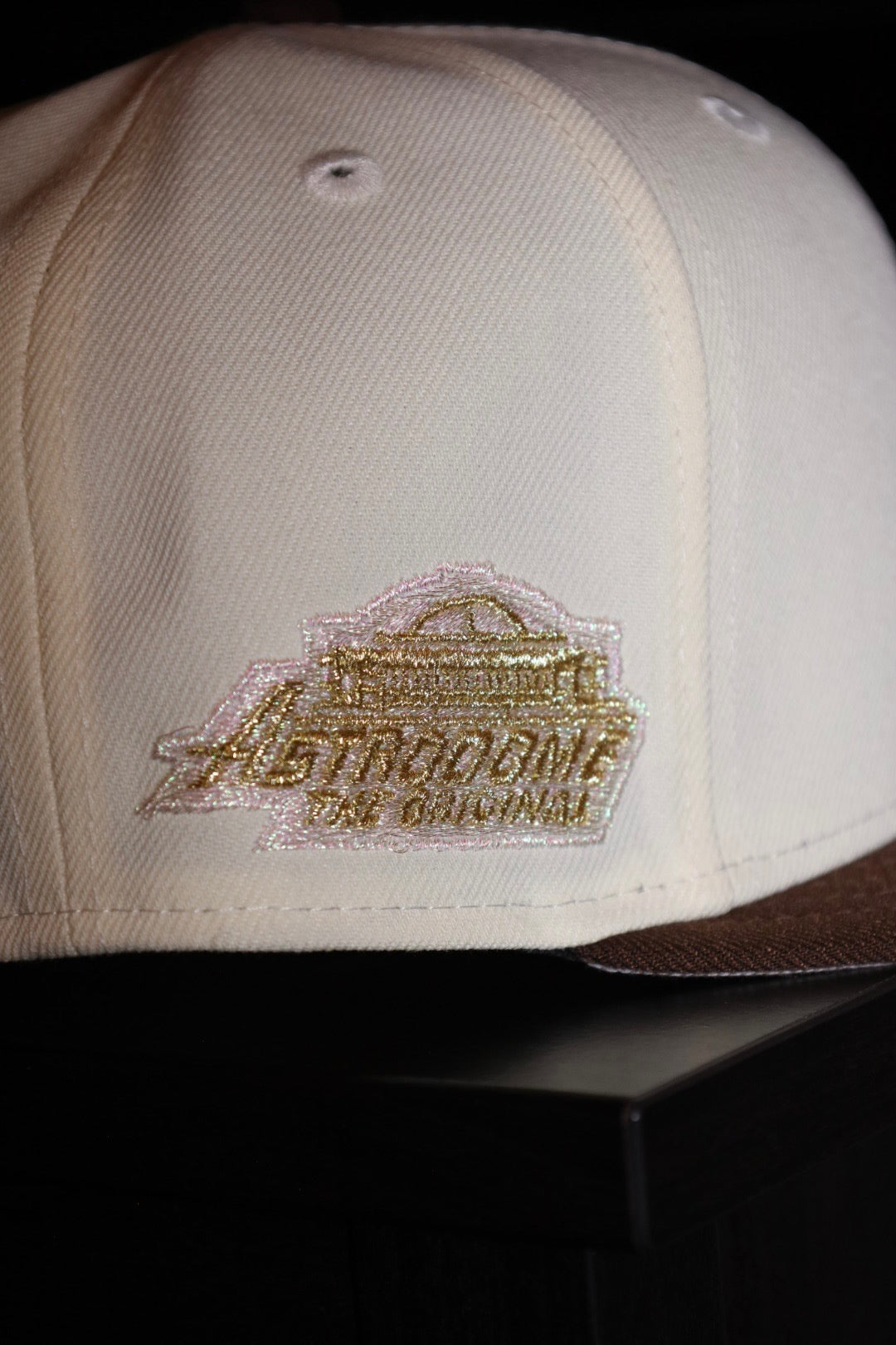 New Era Houston Astros Astrodome The Original Stadium Side Patch 59Fifty Fitted (Off White/Burnt Wood)
