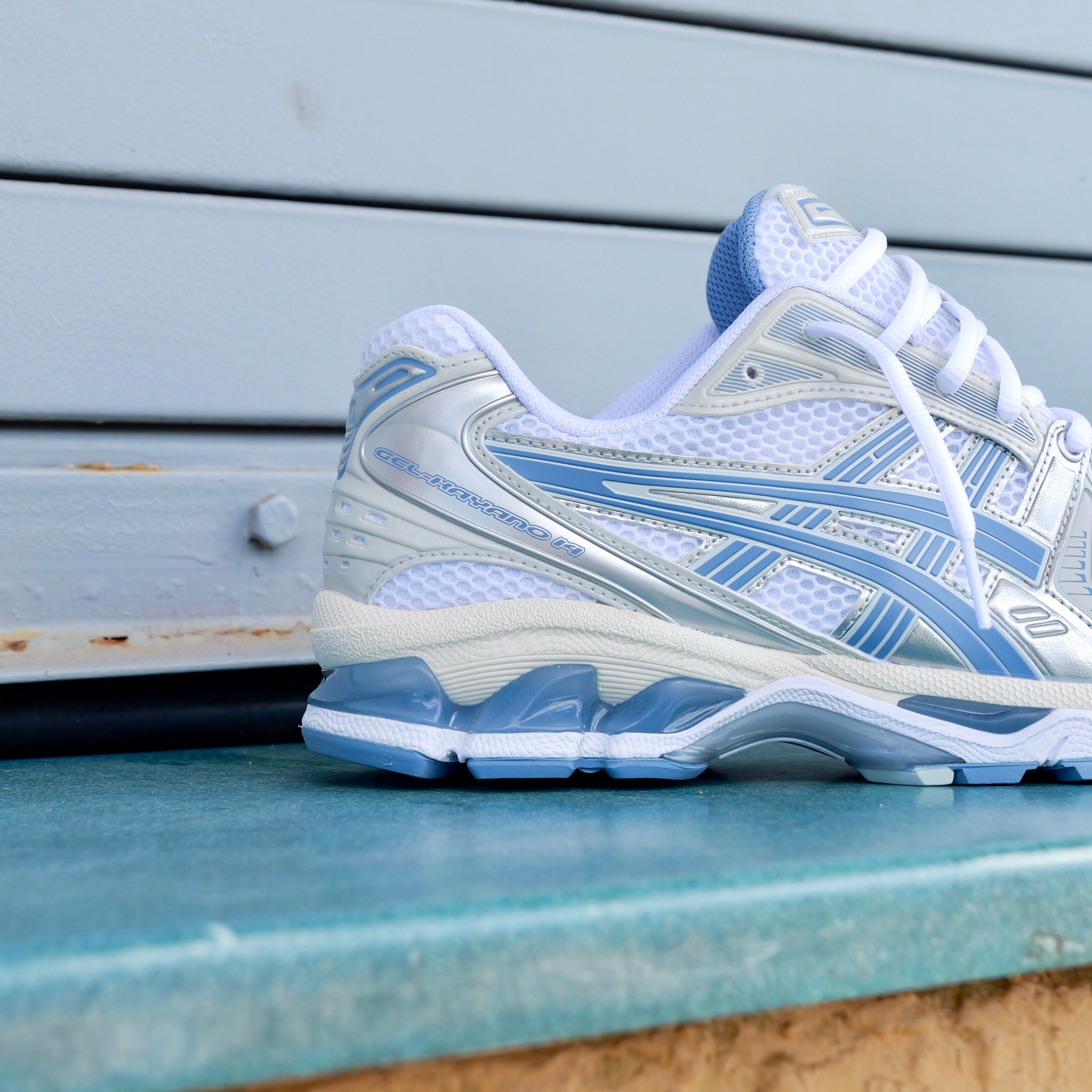 Mens Asics Gel-Kayano 14 (White/Light Navy) - Asics