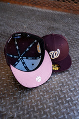 New Era Washington Nationals RFK Stadium Patch Pink UV (Maroon) 59Fifty Fitted