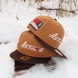 New Era Houston Astros Side Side Patch 59Fifty Fitted (Light Bronze/Burnt Wood)